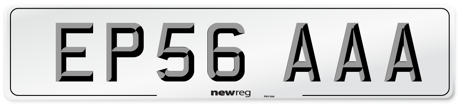 EP56 AAA Number Plate from New Reg